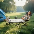 thumbnail image 3 of Topbuy Reclining Camping Chair 2 in 1 Lying Chair w/Removable Footrest, 3 of 10