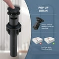 thumbnail image 4 of Wowow 8 in. Widespread 2-Handle Bathroom Faucet with Drain Kit in Oil Rubbed Bronze, 4 of 7