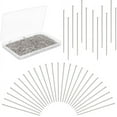 thumbnail image 2 of 1500pcs Head Pins 40mm Flat Head Pins 304 Stainless Steel 21 Guage Beading Pin for DIY Earrings Crafts Jewelry Making, 2 of 9