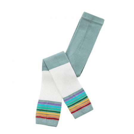 

1-9T Kids Pants Autumn Cotton Leggings for Girls Baby Rainbow Stripes Spelling Color Trousers Fashion Children Girl Legging