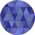 thumbnail image 1 of Ahgly Company Tapis d'Intérieur Rond Lavable en Machine Orchidée Bleue Transitionnelle, 6 Pieds Rond, 1 of 7