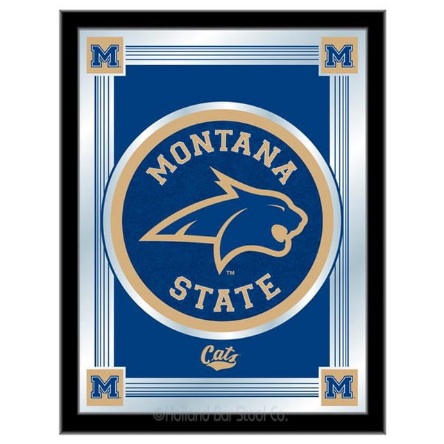 Holland Bar Stool MLogoMontSt Montana State 17 x 22 in. University Logo Mirror
