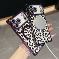 thumbnail image 5 of for iPhone Air Magnetic Case, Luxury Leopard Print Pattern Plating Phone Case with Glitter Bling Lens Circle, Support Wireless Charging, Clear Shockproof Back Cover for Women Girls, Pink, 5 of 9