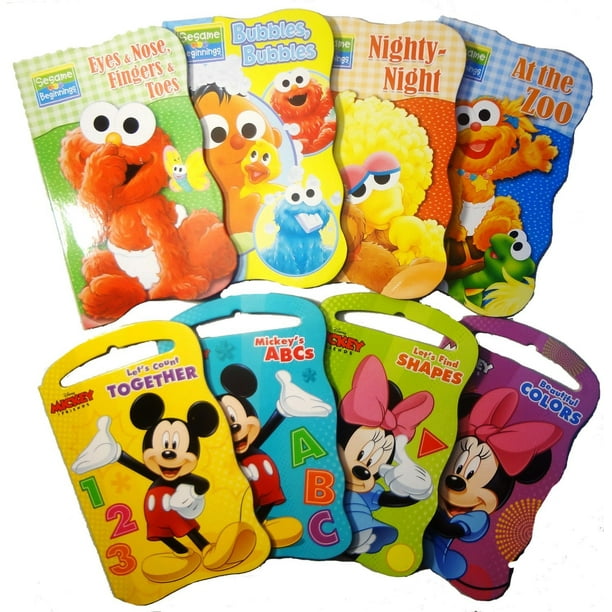 2 Set Of Baby Toddler Beginnings Board Books Sesame Street Set Mickey Mouse And Friends Set Total 8 Books By Bendon Walmart Com Walmart Com
