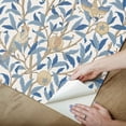 thumbnail image 4 of Morris & Co. Bird and Pomegranate Woad Peel and Stick Wallpaper, 4 of 4