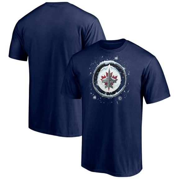 Men's Navy Winnipeg Jets Snow Logo T-Shirt