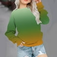 thumbnail image 2 of Teen Girls Sweatshirt Cute Gradient Printed Long Sleeves Sweatshirts Casual Crew Neck Fall Winter Pullover Tops Clothes Casual Comfy Fleece Jumper School Warm Girl Coat, 2 of 7