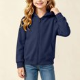 thumbnail image 2 of Ashirexll Girls Hoodies Solid Hooded Long Sleeve Sweatshirt for Big Girls Fall Casual Layer 1-11 Years, 2 of 7