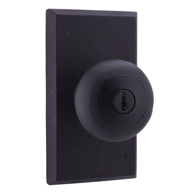 Weslock 07340F2F2SL23 Wexford Square Entry Lock with Adjustable Latch & Full Lip Strike, Black