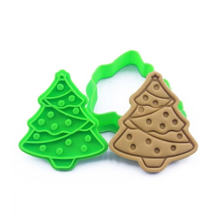 

✪ Christmas Santa Claus Shape 3D Pressable Stamped Embossed Biscuit Cookie Cutters Mold Kitchen Bakeware Tool