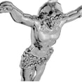 thumbnail image 2 of Mens Jesus Body Pendant Hip Hop Silver Tone Bling Crucifix Piece 3.5" Medium Size Charm, 2 of 5
