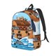 thumbnail image 1 of Easygdp Animals on Noah's Ark Mochila de Lona Resistente para Laptop, Compatible con Laptops de 15 a 17 pulgadas, Ideal para Escuela, Trabajo y Viajes-Medium, 1 of 5
