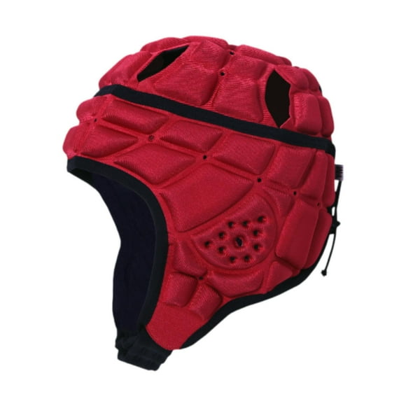 Protector de cabeza para casco de rugby, equipo de protección, protector de cabeza ultraligero y ajustable. Rojo