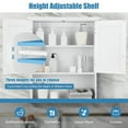thumbnail image 2 of Resenkos 2-Door Wall Mount Bathroom Storage Cabinet with Open Shelf-White, Wall Cabinet for Bathroom Laundry Room Kitchen, 2 of 8