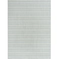 thumbnail image 3 of Unique Loom Outdoor Striped Collection Area Rug - Maia (9' x 12' Rectangle Teal/Ivory), 3 of 7