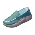 thumbnail image 4 of Zapatos casuales para mujer, cómodos, a la moda, con suela gruesa, sin cordones y con plataforma para exteriores. verde 37, 4 of 9