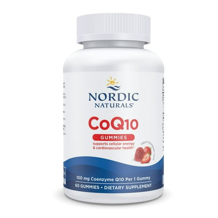 Nordic Naturals CoQ10 Gummies, 100 Mg, Great Taste, Non-GMO, Vegan, 60 Ct