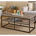 thumbnail image 2 of Target Marketing Systems Piazza Collection Modern Reclaimed Sleek Coffee Table, With Open Shelves, Wood/Metal, 2 of 4