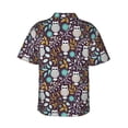 thumbnail image 3 of Fotbe Forest Cute Owl Hawaiian Shirt for Men Unisex Summer Beach Casual Short Sleeve Cotton Linen Button Down Shirts-X-Large, 3 of 9