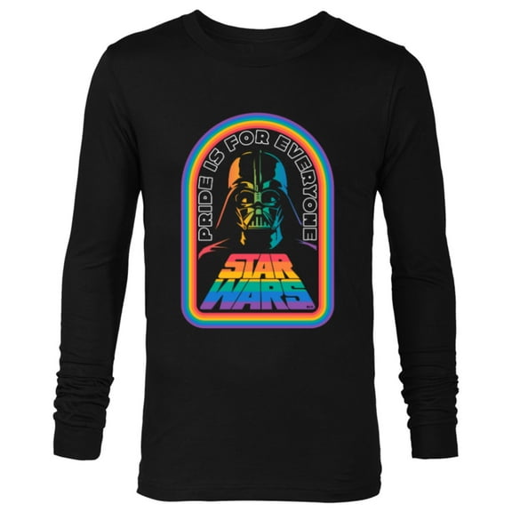 Star Wars Pride Darth Vader Be One With The Force Rainbow - Long Sleeve T-Shirt for Men - Customized-Black