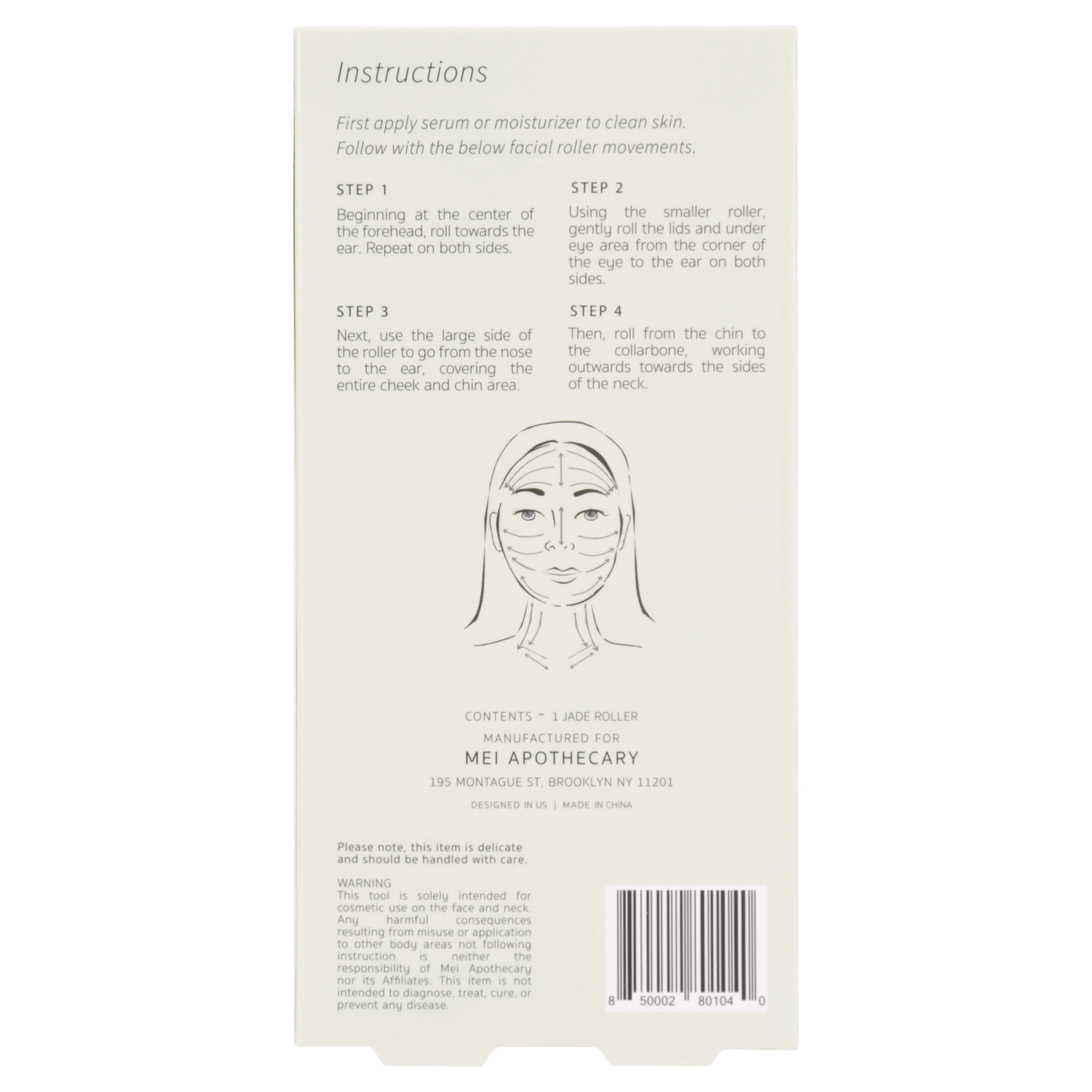 Mei Apothecary Jade Face Roller Beauty Tool