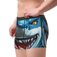 thumbnail image 2 of Yiaed Cartoon Cute Shark Print Men's Soft Cotton Boxer Shorts Breathable Boxers Underwear Moisture-Wicking Underwear Stretch Boxer Briefs for Man-Small, 2 of 5