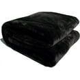 thumbnail image 6 of Black Blanket King Size Korean Mink Throw Velvet Faux Fur Blankets Color Soft Thick Heavy Plush Reversible Bed comforters bedspreads Bedding Comforter (Black, King), 6 of 10