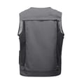thumbnail image 3 of CCRFTGI Vest for Men Casual Lightweight Outdoor Fishing Work Safari Travel Hiking Running Golf Photo Sleeveless Cargo Vest Jacket Multi Pockets Gray M, 3 of 7