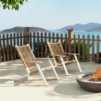 Atlas Adirondack Outdoor Lounge Chair Light Beige Gray Aluminum