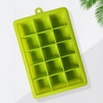 thumbnail image 2 of Molde para cubitos de hielo de silicona con 15 rejillas, molde para cubitos de hielo cuadrado con tapa, molde para hielo doméstico, caja de hielo, 2 of 5