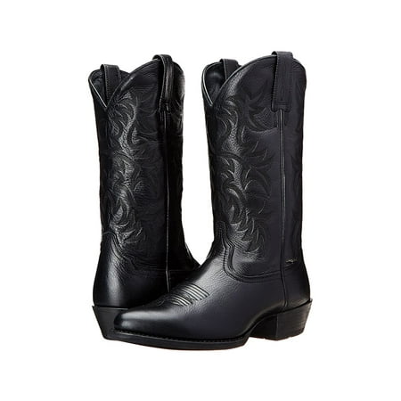 

Cowboy Boots for Men Comfortable Calf Boot Embroidered Cowboy Shoes Black 11