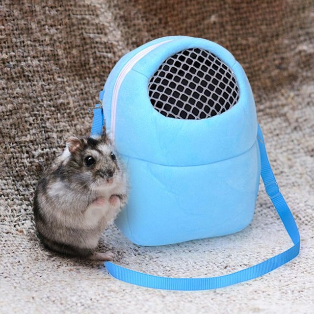 Hamster Travel Bag Portable Breathable Pet Backpack Adjustable Shoulder Strap For Small Animals Hedgehog Pig