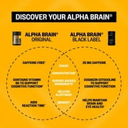 ONNIT Alpha BRAIN® Black Label Nootropic Focus Supplement, 80 Capsules