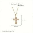 thumbnail image 5 of Vintage cross necklace niche design (white gold/white silver/gold color/silver color) 17.7+1.96 inches/0.7*1.25 inches/1 piece, 5 of 5