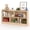 Oak, variant on Danolapsi Wooden 5-Section 2-Tier Bookshelf, Open Shelving Bookcase with Toy Storage Organizer for Playroom Nursery Classroom Kindergarten