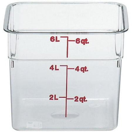 Cambro Upc800 Food Cart - Cambro Camsquare Polycarbonate Round Food Container Clear, 6 qt. | 1 Each