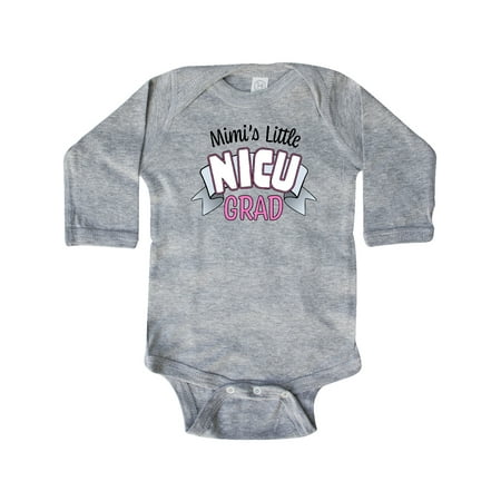 

Inktastic Mimi s Little Nicu Grad in Pink with Banner Gift Baby Boy or Baby Girl Long Sleeve Bodysuit