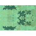 thumbnail image 1 of Ahgly Company Indoor Rectangle Abstract Turquoise Blue Modern Area Rugs, 2' x 4', 1 of 4