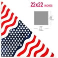 thumbnail image 3 of BASICO 12pk American Flag Bandana Face Covering | 100% Cotton Bandana for Men Women | Face Bandana Headband, 3 of 6