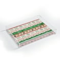 thumbnail image 2 of Society6 Pimlada Phuapradit snowflake stripes Acrylic Tray, 8" x 6 1/4" x 1", white, 2 of 2