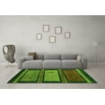 thumbnail image 3 of Ahgly Company Indoor Round Abstract Green Modern Area Rugs, 4' Round, 3 of 4