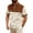 Mens Shirt Khaki, variant on Mens Waffle Zip-Up Standing Collar Pullover Short Sleeve Shirt Summer Color Block Casual Outerwear Fathers Gift