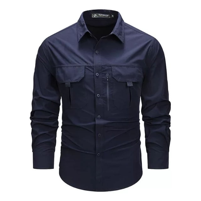 Hombres Pesca Upf 50+ Impermeable Camisas De Manga Larga