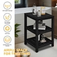 thumbnail image 6 of DWVO 3 Tier Corner Shelf, Corner Shower Shelf Bathroom Shelf, Night Stand & End Table for Bathroom, Backyard, Porch, Balcony,Living Room and, Bedroom - Black, 6 of 10