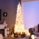 thumbnail image 2 of Árbol de Navidad Costway tipo lápiz preiluminado de 210 cm con 300 luces y 8 modos, 2 of 4
