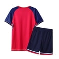 thumbnail image 4 of Gubotare Ensemble T-Shirt et Short pour Enfants Filles 2 Pcs T-Shirt à Manches Courtes Graphique et Short Ensemble Collection Extérieure Taille 7-8 (Rouge Melon D\'eau, 7-8 Ans), 4 of 4