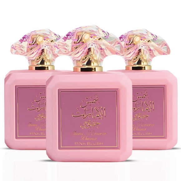 Colorete rosa Perfume Ard Al Zaafaran Al Emarat 100 ml x3