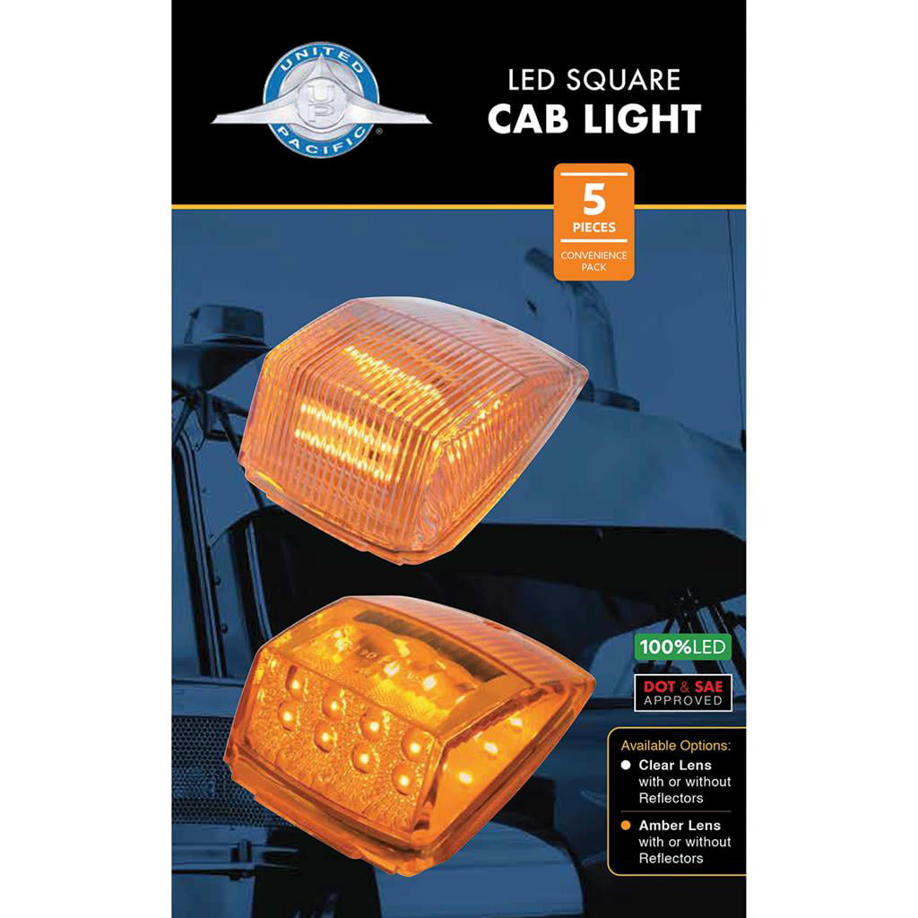 Amber LED/Amber Lens 36 LED Square Cab Light 