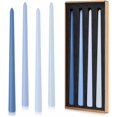 thumbnail image 1 of MGEZCOO - Velas cónicas de 12 pulgadas con degradado azul (paquete de 4) - Sin aroma y sin humo, 1 of 8
