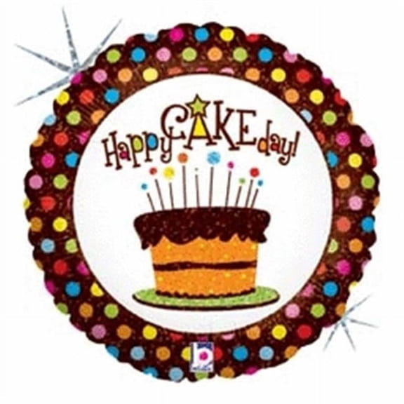 Mayflower 47831 18 in. Chocolate Birthday Cake Flat Foil Balloon, Pack of 5